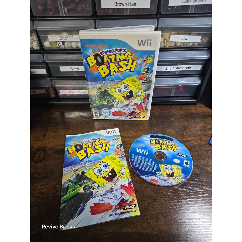 SpongeBob's‎ Boating Bash (Nintendo Wii, 2010) CIB Complete Tested Working Great